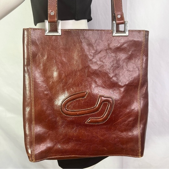 CONDOR VINTAGE BROWN LEATHER BAG WOMEN TOTE BAG - Picture 3 of 16